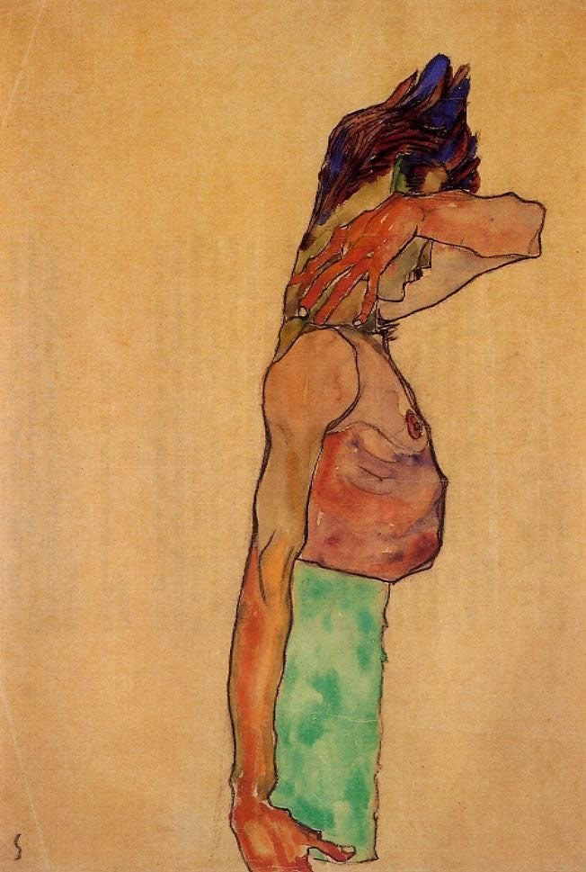 Egon Schiele Standing Male Nude
